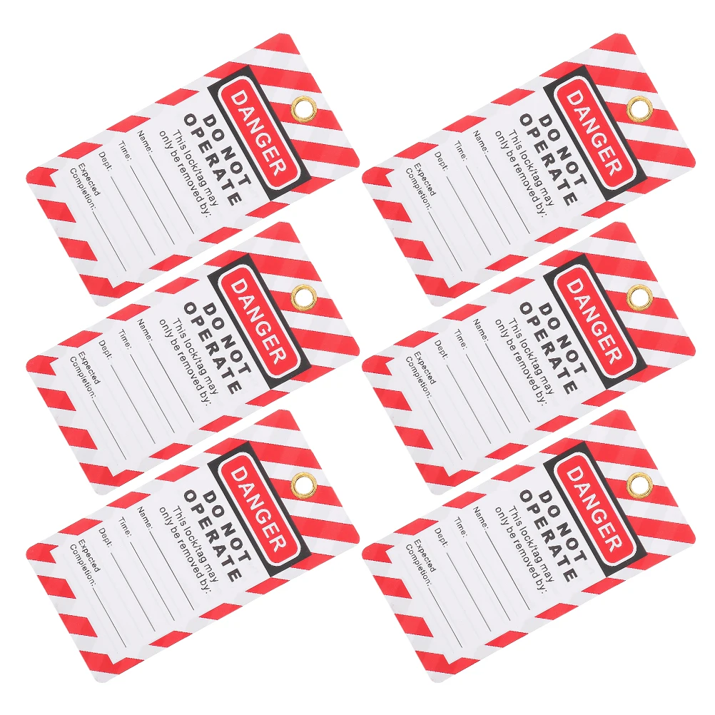 

6Pcs Industrial Safety Warning Tags High Visibility Lockout Tags Do Not Operate Hanging Labels Equipment Repair Compliance