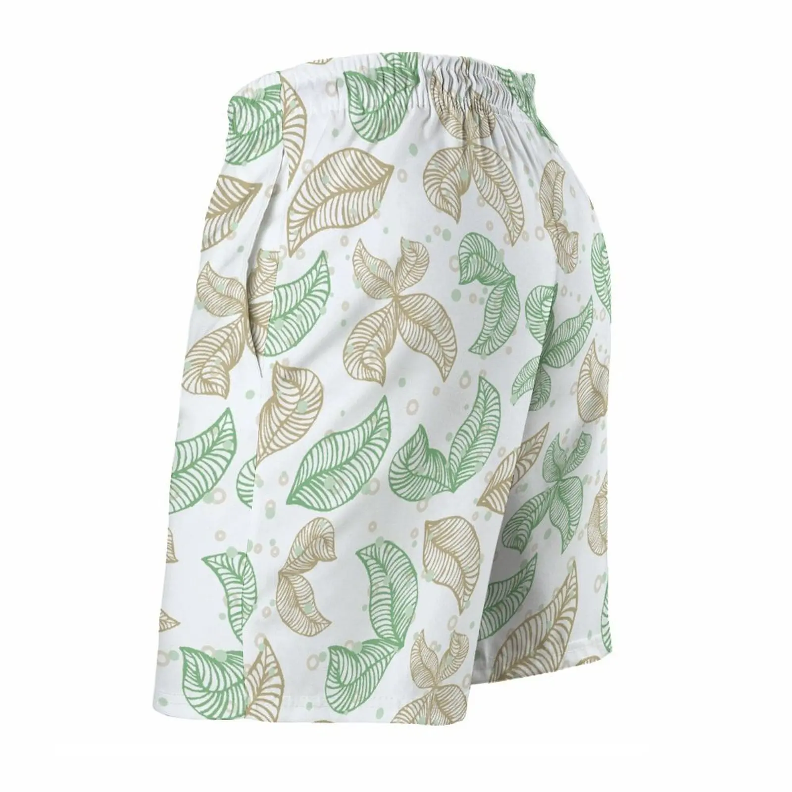 Moda de verano para hombres y mujeres, pantalones sueltos informales de talla grande, estampado de ilustración de hoja de coco de dibujos animados, se pueden usar en la playa