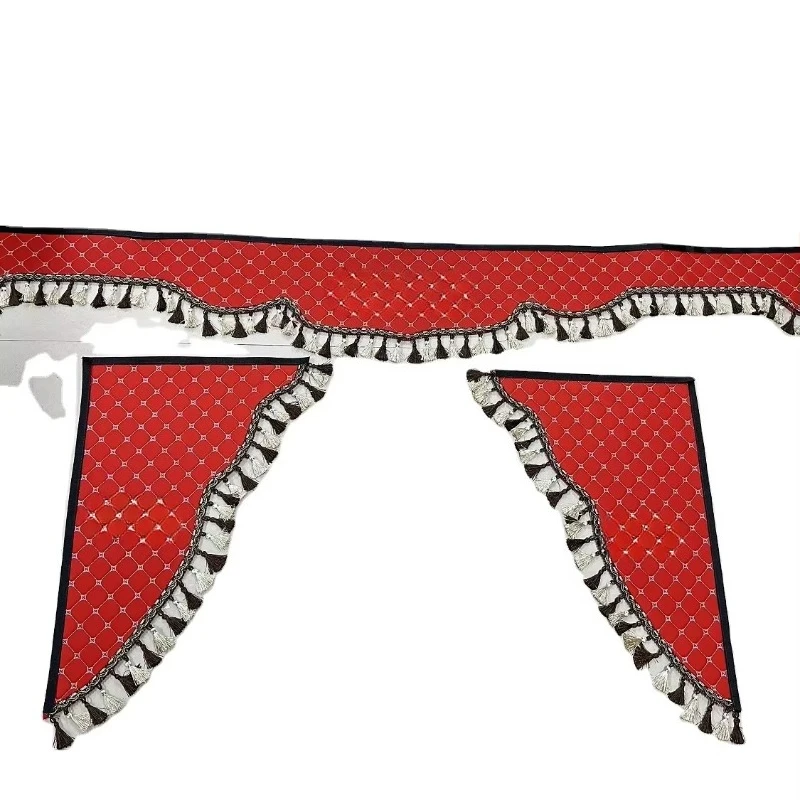 High Quality PVC Curtains For Trucks Customizable Embroidered Logo Waterproof Suede Material Made For Rear Position