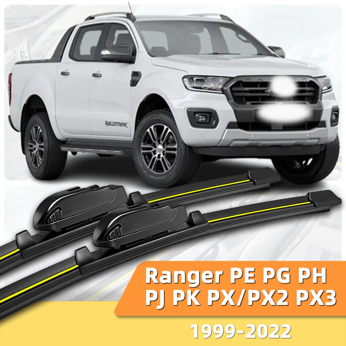 

Щетки стеклоочистителя для автомобиля, 2 шт., подходят для Ford Ranger PE PG PH PJ PK PX/PX2 PX3 (1999-2022), прочные двусторонние автомобильные дворники.