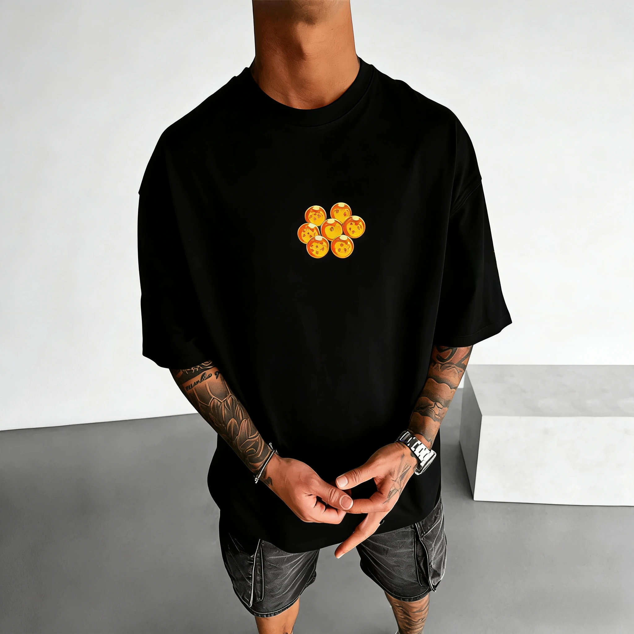 لعبة دراغون بول جوكو مطبوعة قصيرة الأكمام بانداي فضفاضة للرجال والنساء 2026 الصيف تنفس رياضي موضة القطن تي شيرت #2