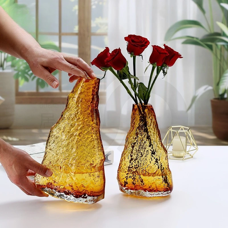 Modern Light Luxury Glass Vase Living Room Decorative Flower Arrangement В Скандинавском Стиле تحف كبيره للمنزل Jarrones
