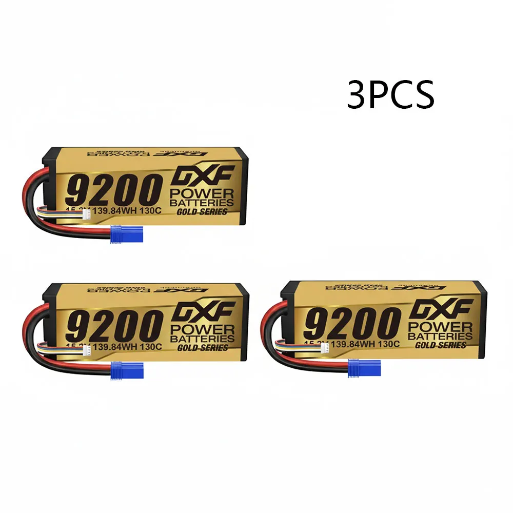 DXF 4S Lipo Batterij Grafeen 14.8V 15.2V 6500mAh 8000mAh 8400mAh 9200mAh 5mm 100C 120C 130C 140C voor 1/8 Buggy Truggy Auto Racing