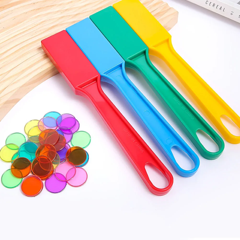 

Magnetic Wand Transparent Discs 19mm Teaching Aids Color Sorting Counting Educational Toy Round Chips Kit for Kids