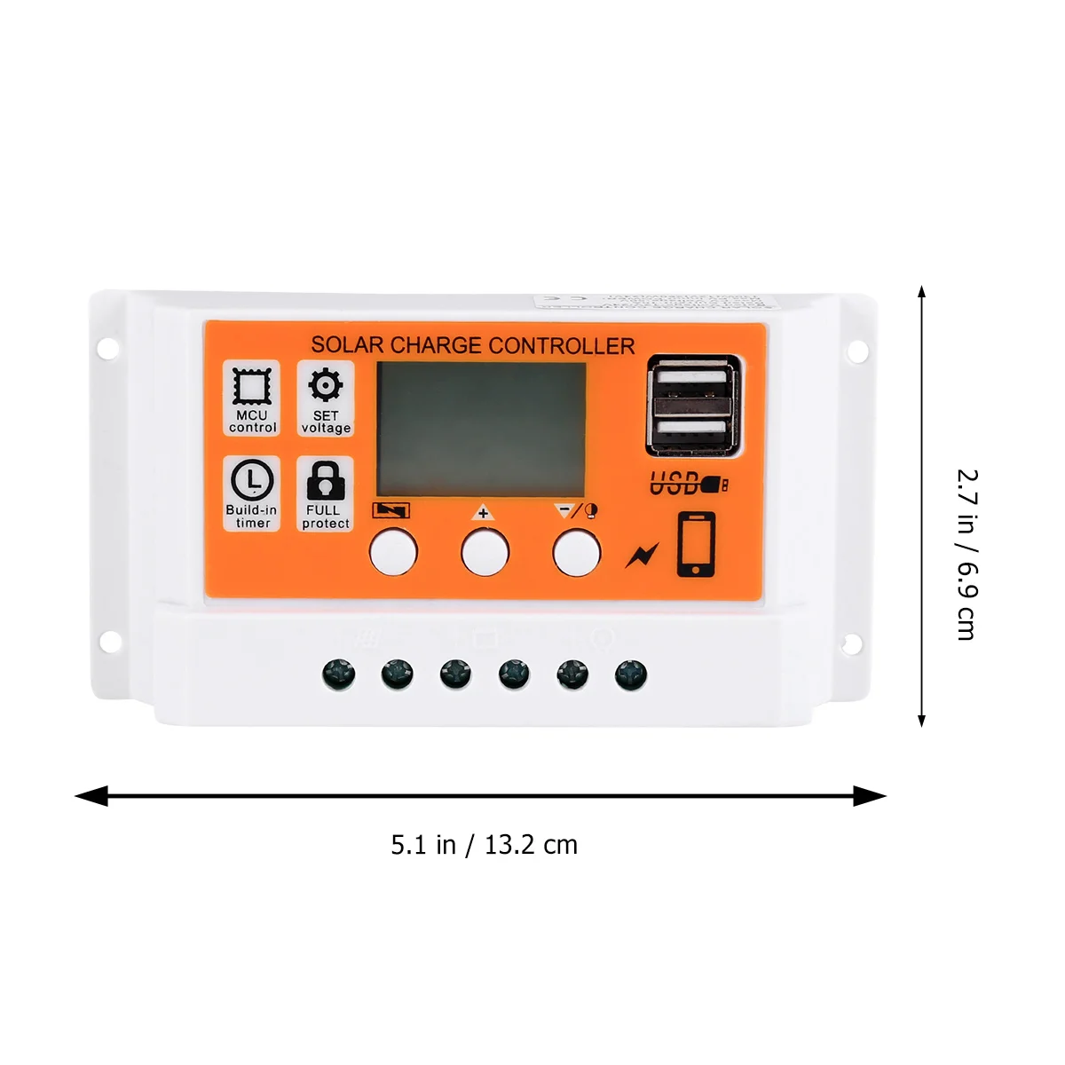 جهاز التحكم بالطاقة الشمسية Pwm 12V 10a منظم الشحن بالطاقة الشمسية مؤقت شاشة ديجيتال وحدة تحكم لوحة الليثيوم مخرج USB