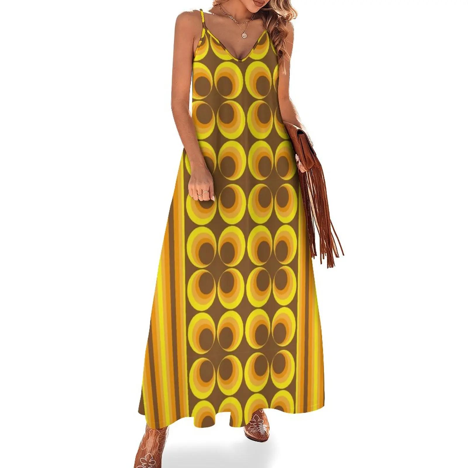 Sixties pattern Sleeveless Dress dresses for women 2023 luxury designer party Casual dresses