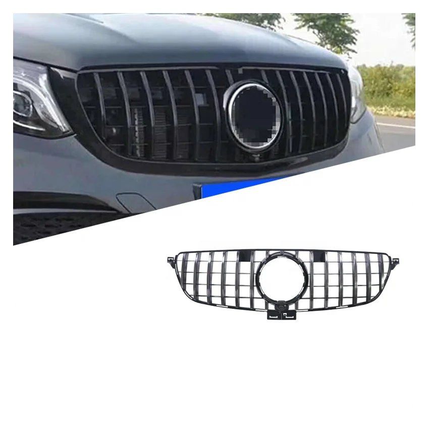 GT style front grille for Mercedes-Benz GLE W166 facelift GLe350 300 400 modification  2016 2017 2018 2019