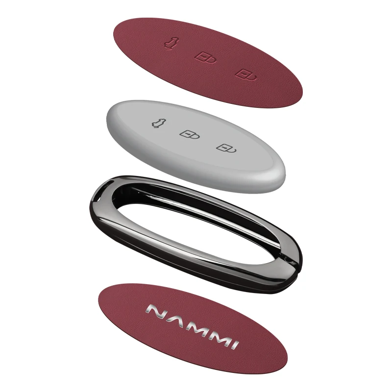 سبائك الزنك + الجلود حافظة مفاتيح السيارة غطاء شل ل دونغفنغ نامي 01 2024 جديد الهندسة عالية المستوى المفاتيح واقية الملحقات