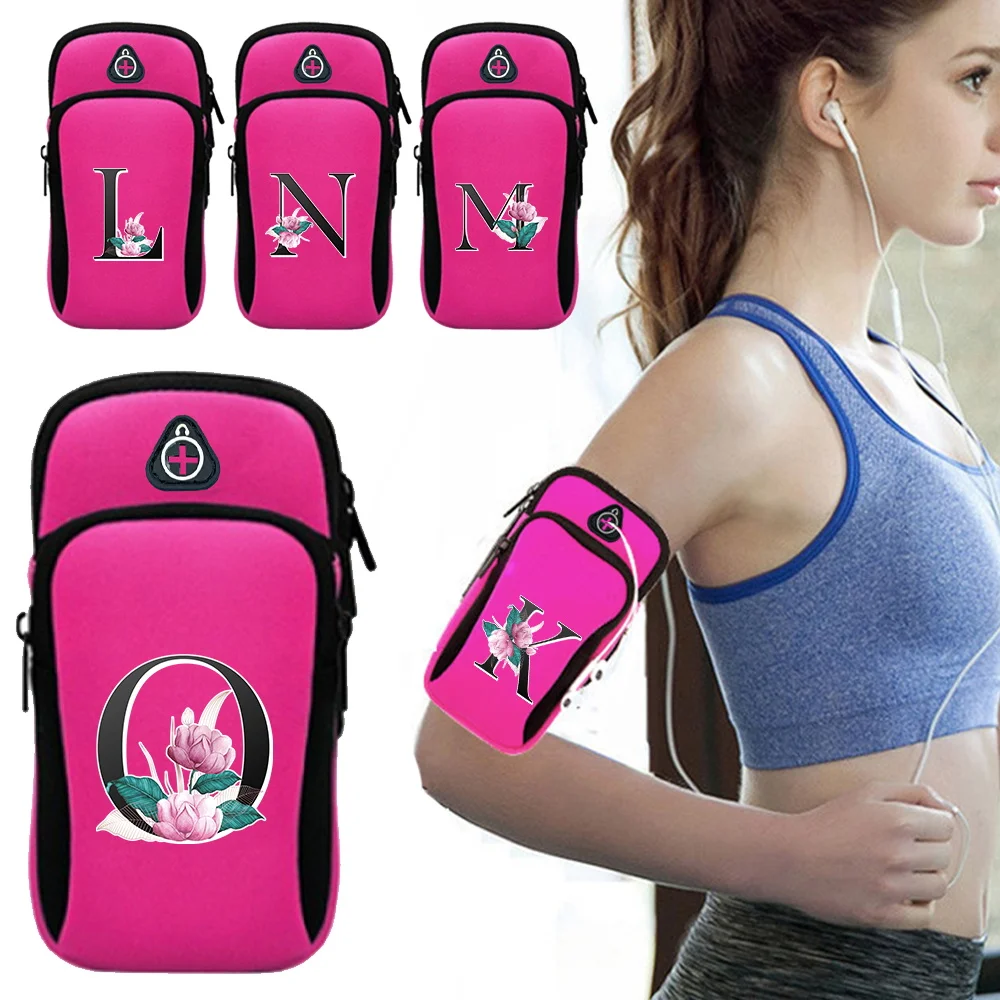 

Sports Arm Bag Run Mobile Phone Armband Bag Whitemarble Print Series Waterproof Fitness Arm Pouch Jogging Outdoor Accessories