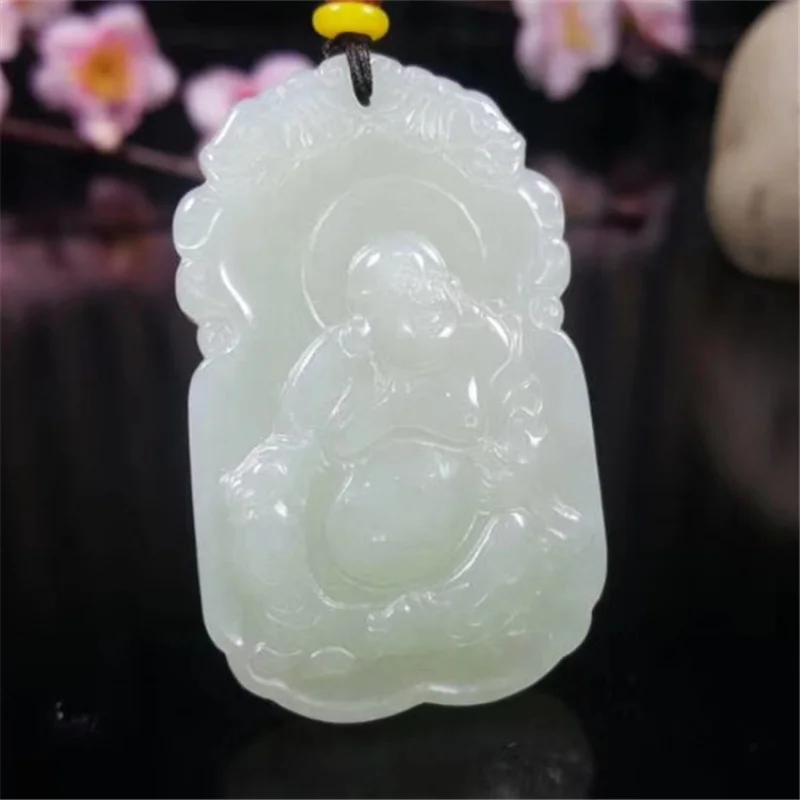 

Нефритовый кулон Hotan White Auspicious Buddha Women, изображающий Бодхисаттву-хранителя