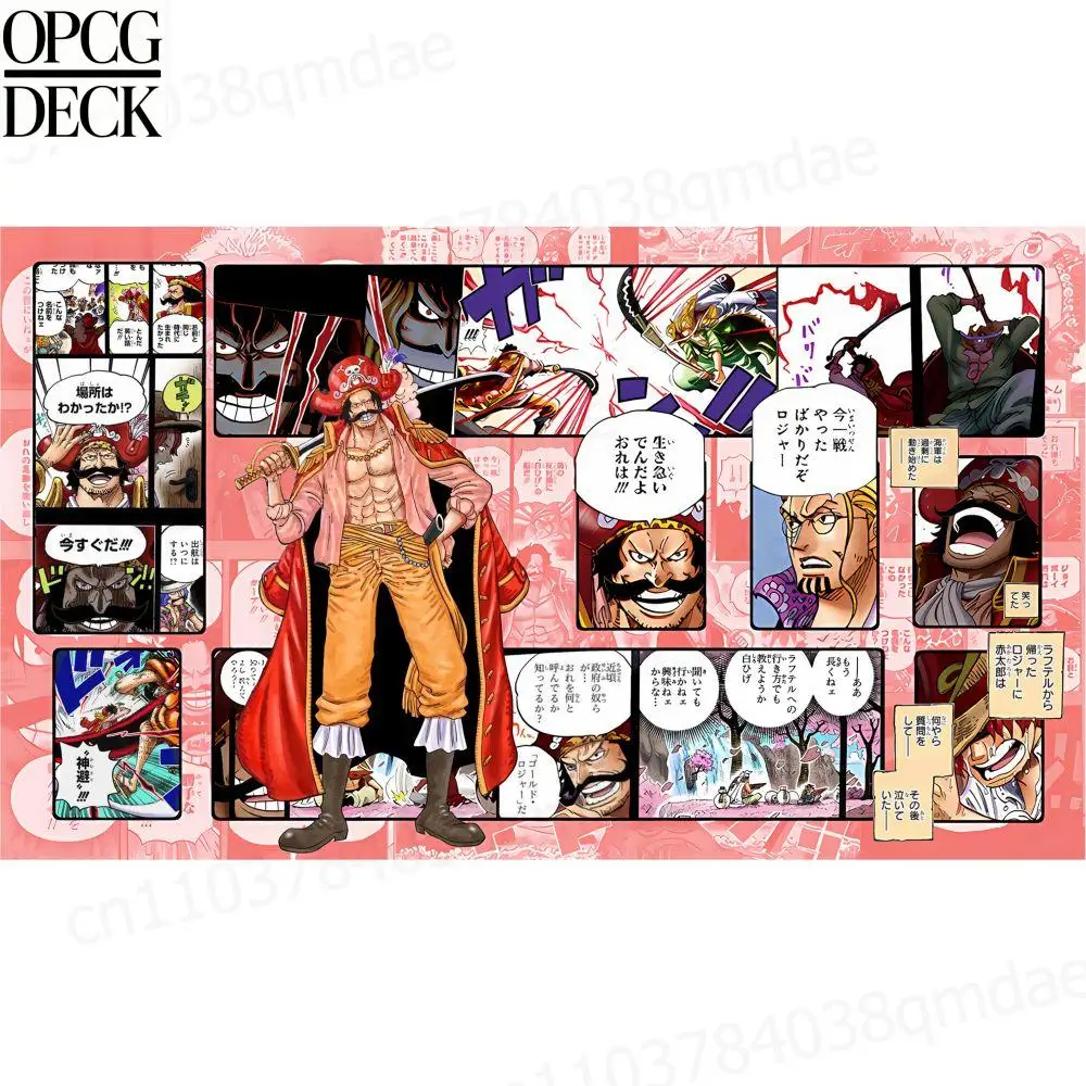 

One Piece Opcg Playmat Card Game Playmat Gol D. Roger Buggy Anime Playmat High-Quality Card Game Mat Holiday Gifts 60*35Cm