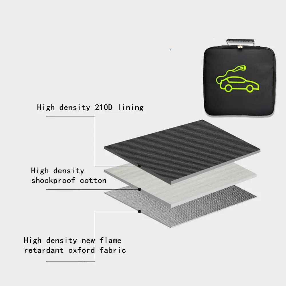 EV Carry Bag Waterproof Fire Retardant For Electric Vehicle Charger Charging Cables Plugs Sockets Charging Equipment Container