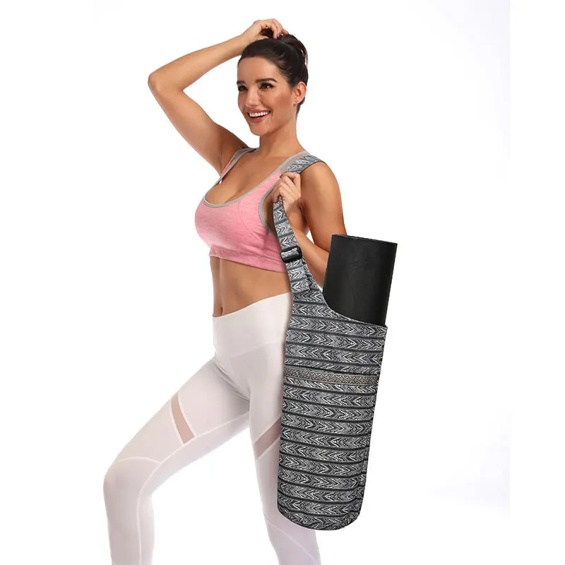 Fashion Ethnic Style Yoga Bag Leisure Sports Bag Yoga Mat Storage Carrier Fitness Supplies