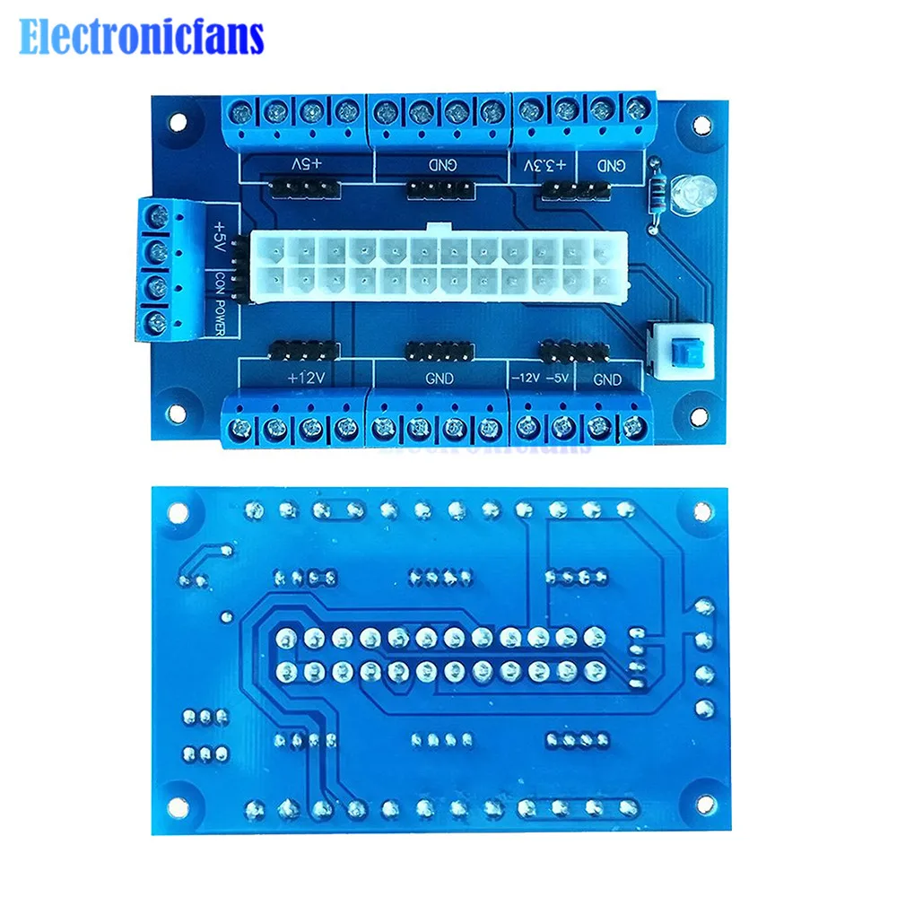 PC 24/20Pin ATX-DC Power Supply Breakout Board Module Adapter DIY Accessories DC Power Adapter Board Module ATX Connector