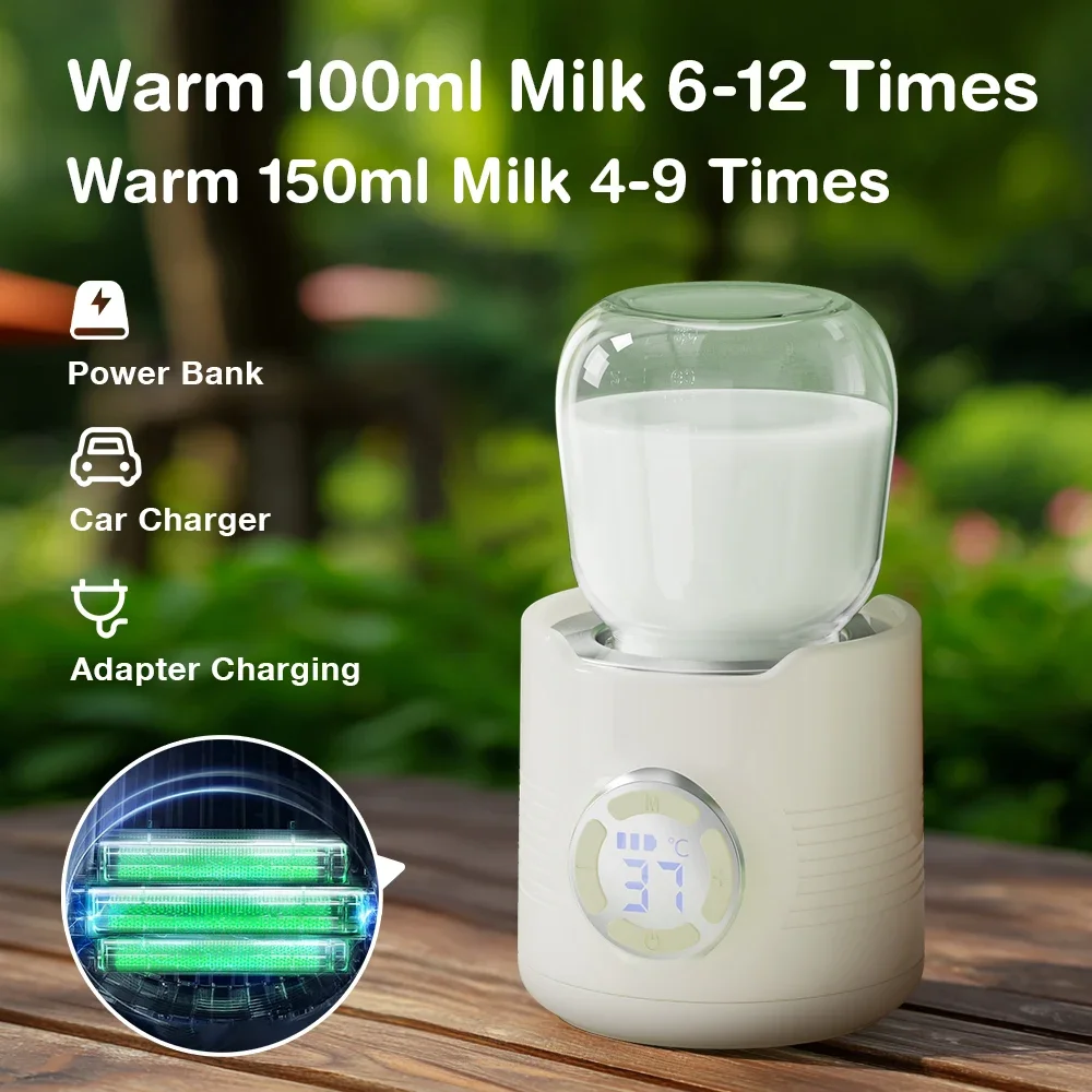 

Portable Multi-Function Baby Bottle Warmer Heater - Fast Milk Warmer for Breast Milk Or Formula with Dry Burning Prevention