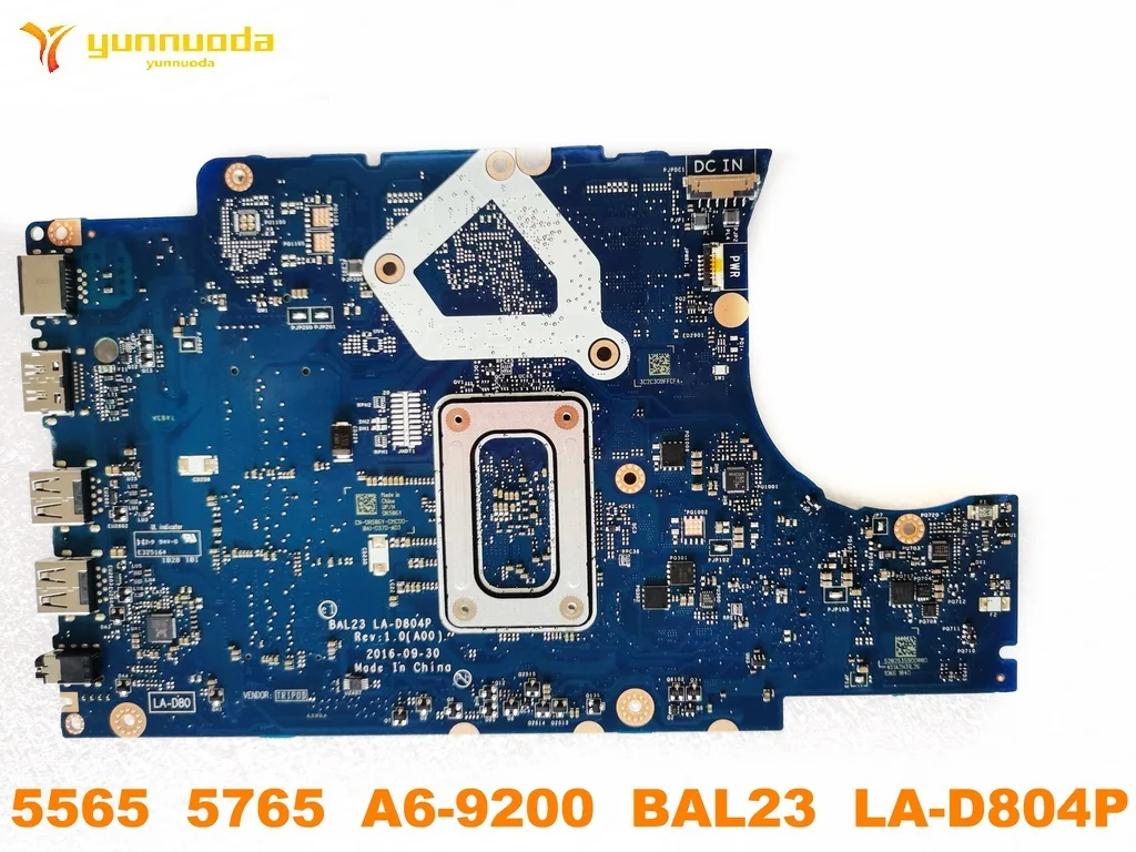 BAL23 LA-D804P  For Dell Inspiron 5565 5765 Laptop Motherboard with A6-9200 CPU  Test ok
