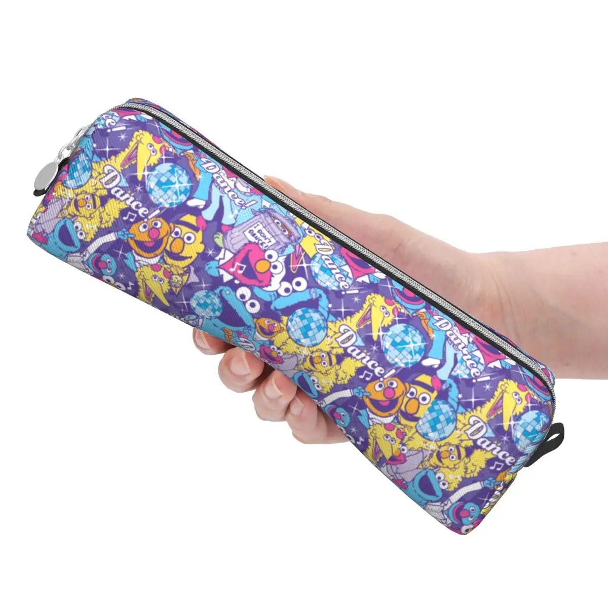 Keks Monster groovy Tanz Bleistift Fall niedlichen Stift Tasche Student große Kapazität Schul bedarf Reiß verschluss Pencil cases