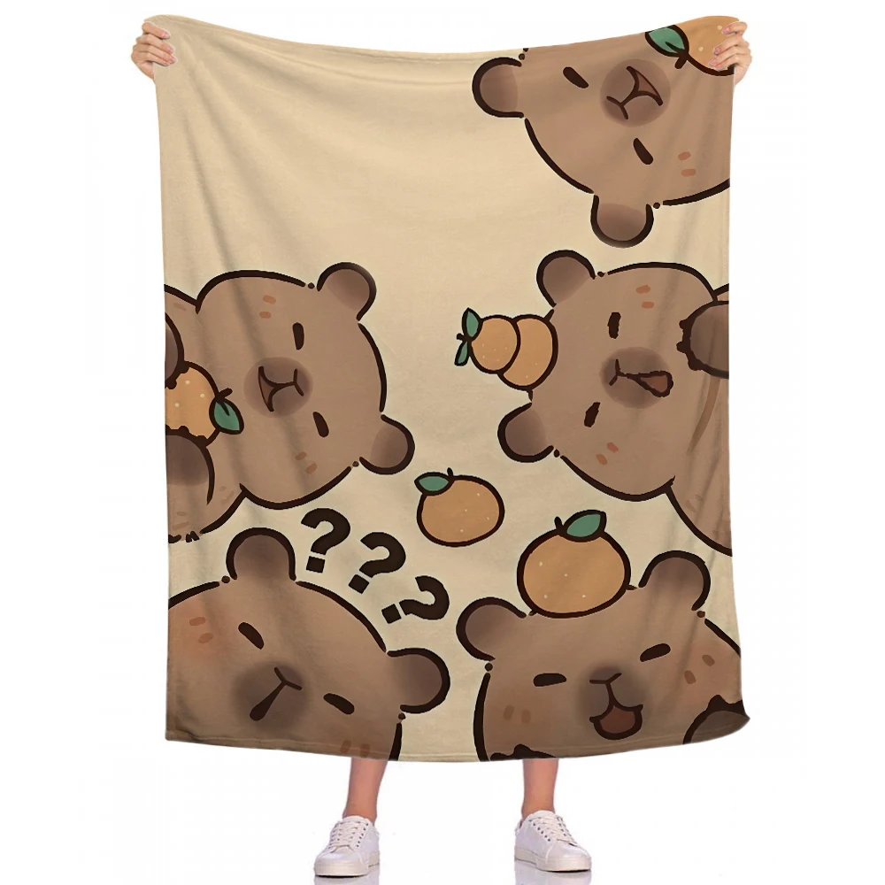 

Trembling Capybara Blanket Printed Throw Blanket Plush Fluffy Flannel Fleece Blanket Soft Throws for Sofa Couch and Bed