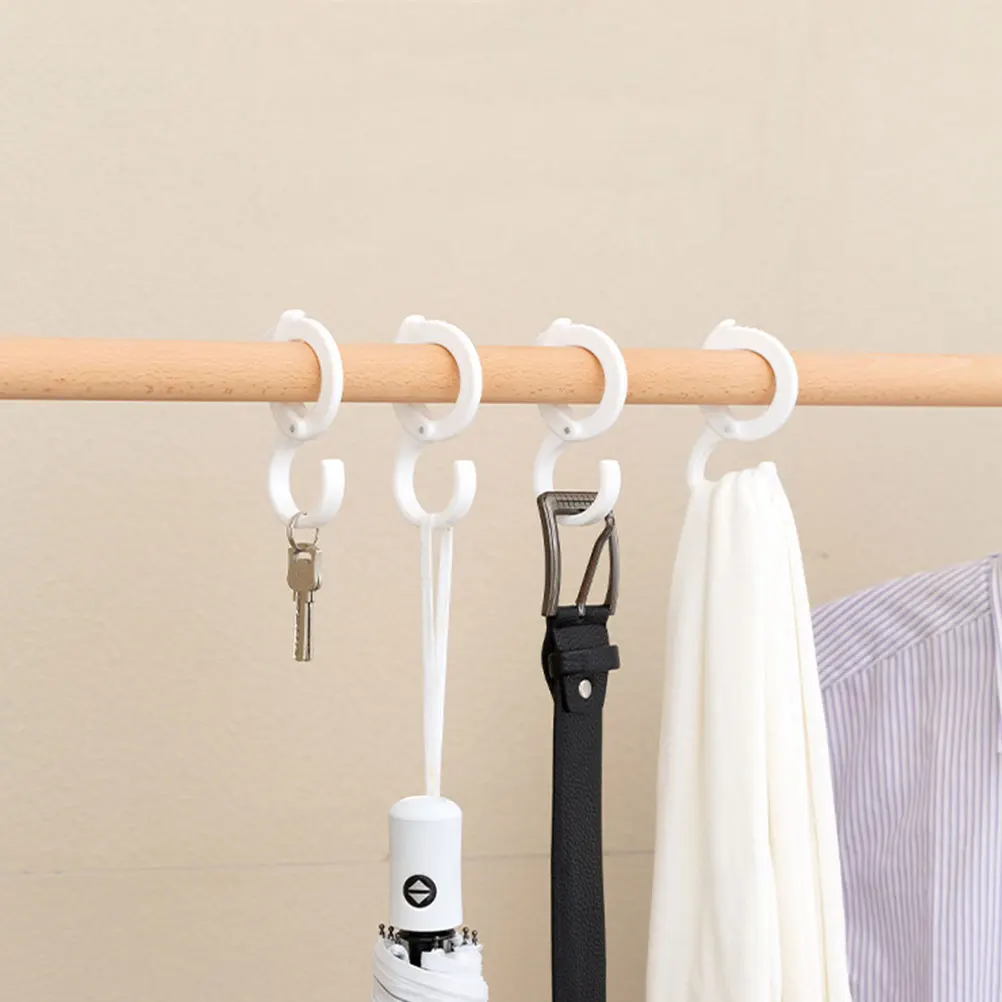 

8pcs ABS Material Hooks for Hanging Clothes Towels Coats Kitchen Utensils Home Decor Fall Prevention S Shape