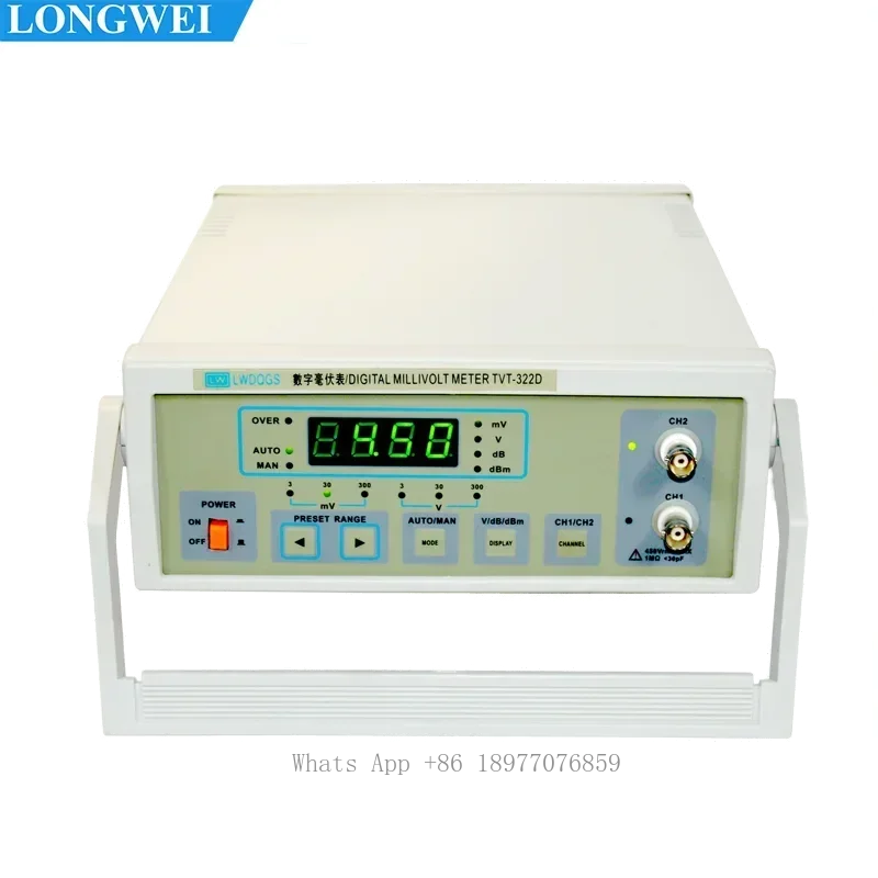 TVT-322 Manual Automatic Compact 2HZ-2Mhz 300V Digital Millivoltmeter