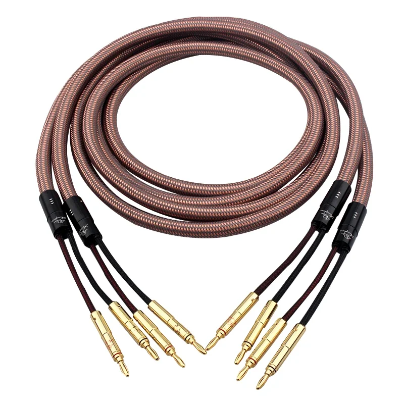 

40th Anniversary Edition Speaker Cable HiFi Audio Amplifier Speaker Wire Gold Plated Banana Plug Main Speaker Surround Cable