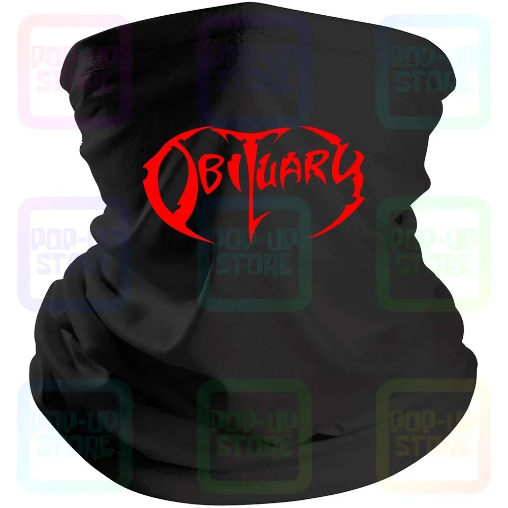 Obituário/Speed-Thrash-Black-Death Metal- Mostrar Título Original Preto Bandana Máscara Cachecol Pescoço Polaina Capa para Boca