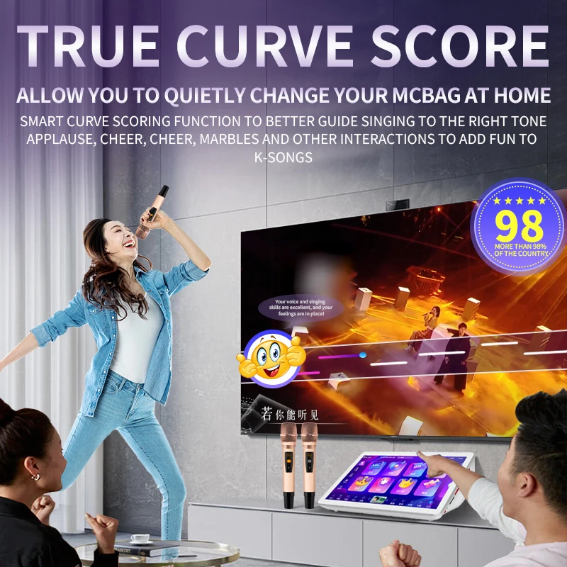 New Full Set Family Karaoke Machine Audio Home KTV Subwoofer Speaker Karaoke Set System Singing Equipment M8