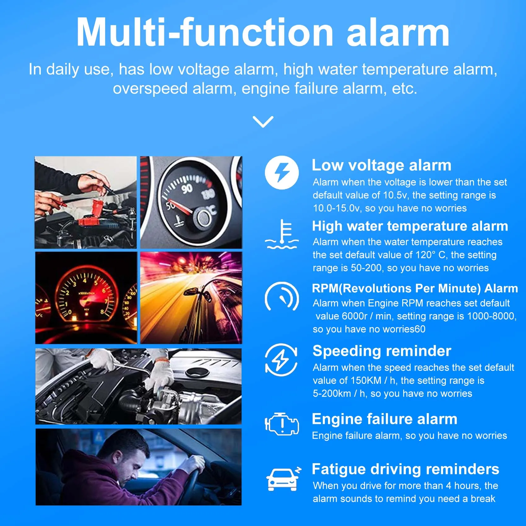 For Car A203 OBD2 On-Board Computer Car Digital Computer Trip Display Speed Fuel Consumption Gauge OBD2 Scanner-Y79A