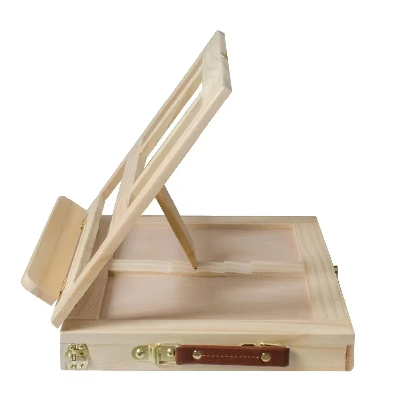 

Multifunction Painting Easel Box Artist Desk Easel Portable Miniature Desk Light Weight Folding Easel For Storage During Trips