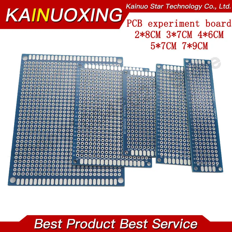 PCB universale 7x9 5x7 4x6 3x7 2x8 Blu Double Side Prototipo PCB Circuito stampato per scheda di saldatura Arduino 5*7 4*6 3*7