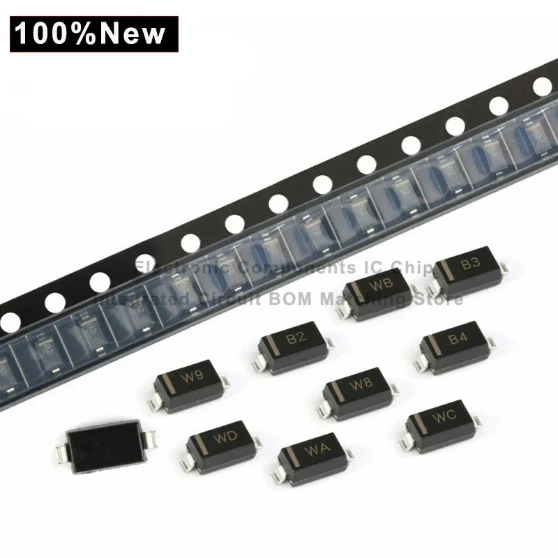 500pcs SS110 SR1100 SMD Schottky Barrier Rectifier SMA Diode 1A 100V