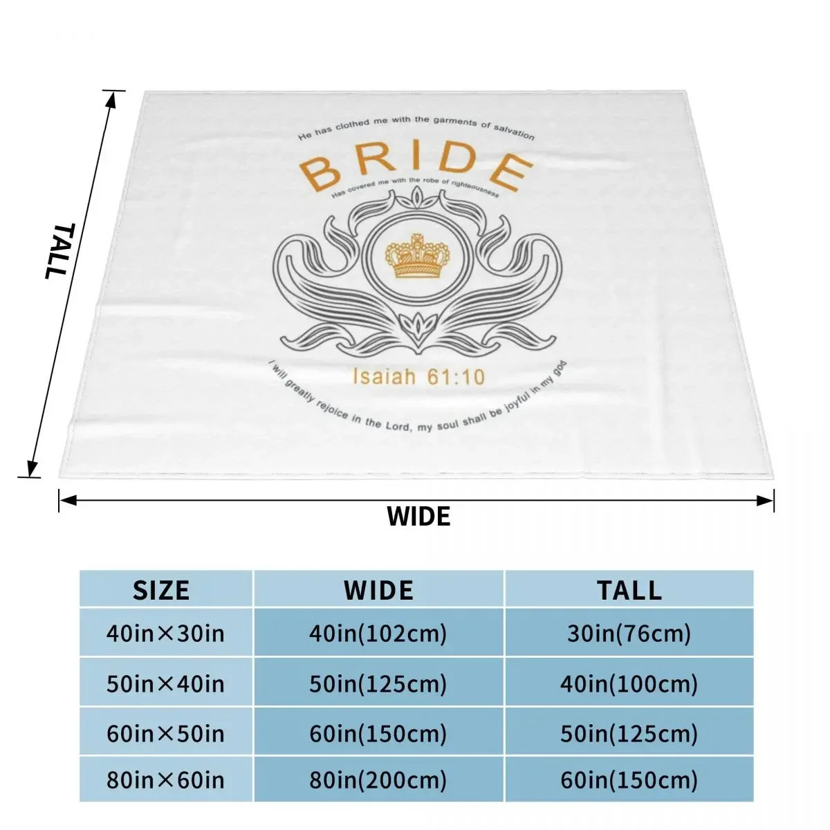 Bride of Christ Throw Blanket Heavy for sofa for winter Blankets