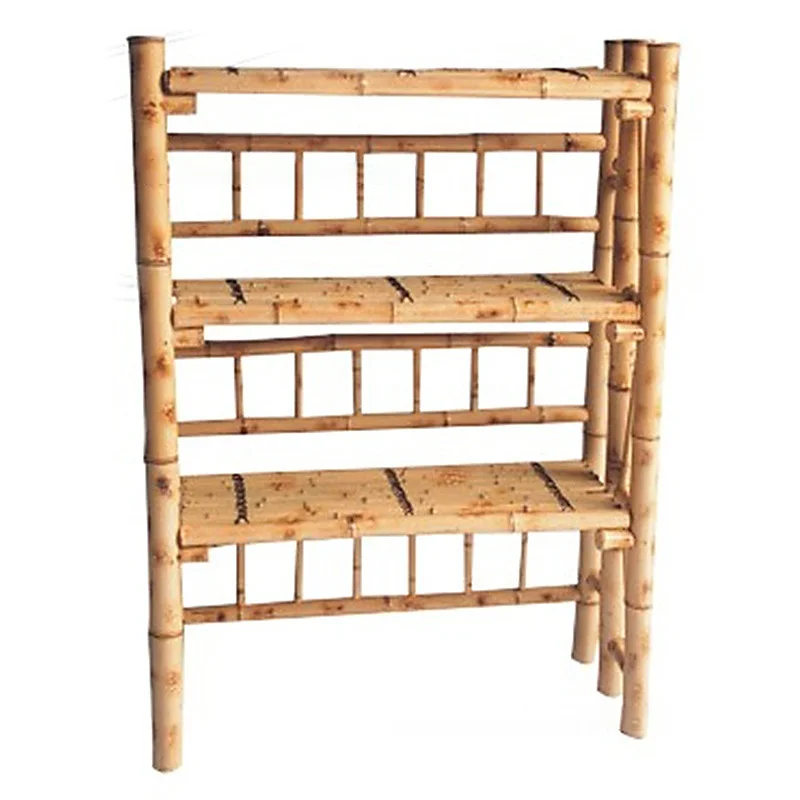 

Traditional-Style Bamboo Shelving Units Bamboo Plant Stands Multi-tiered Bamboo Storage Racks Bookshelves and Fencing