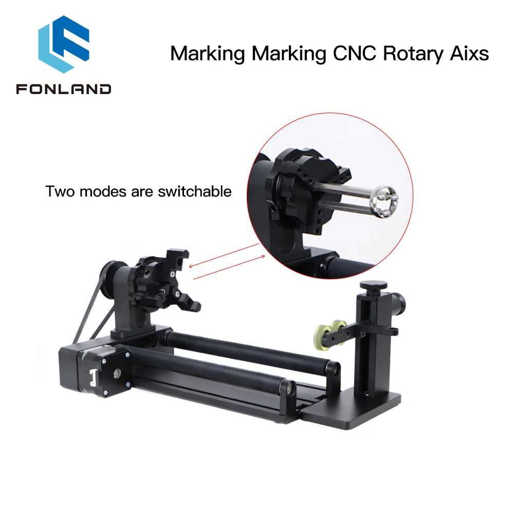 FONLAND RA3 Rotary Axis for Laser Engraver 360° Cylinder Tumbler Ring Engraving Attachment for CO2 / Fiber Laser Marking Machine