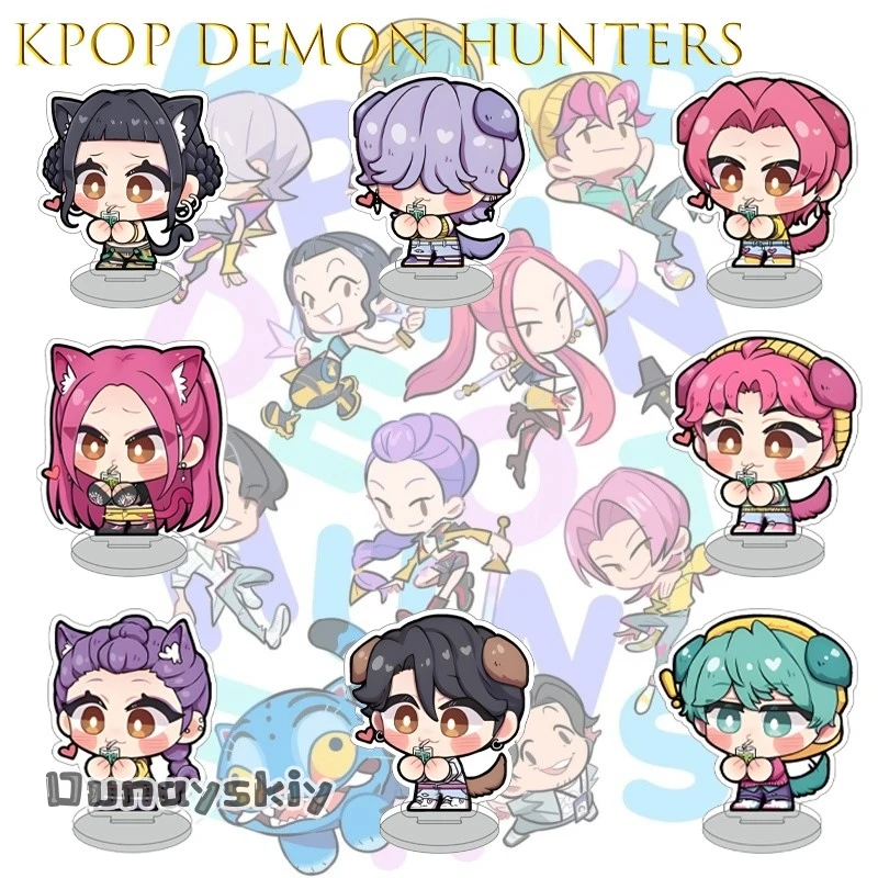 

{Dunayskiy} Kpop Demon Hunter стоячие тарелки аниме Руми Мира Зои акриловый орнамент детская модель спальни домашний декор карнавальный костюм