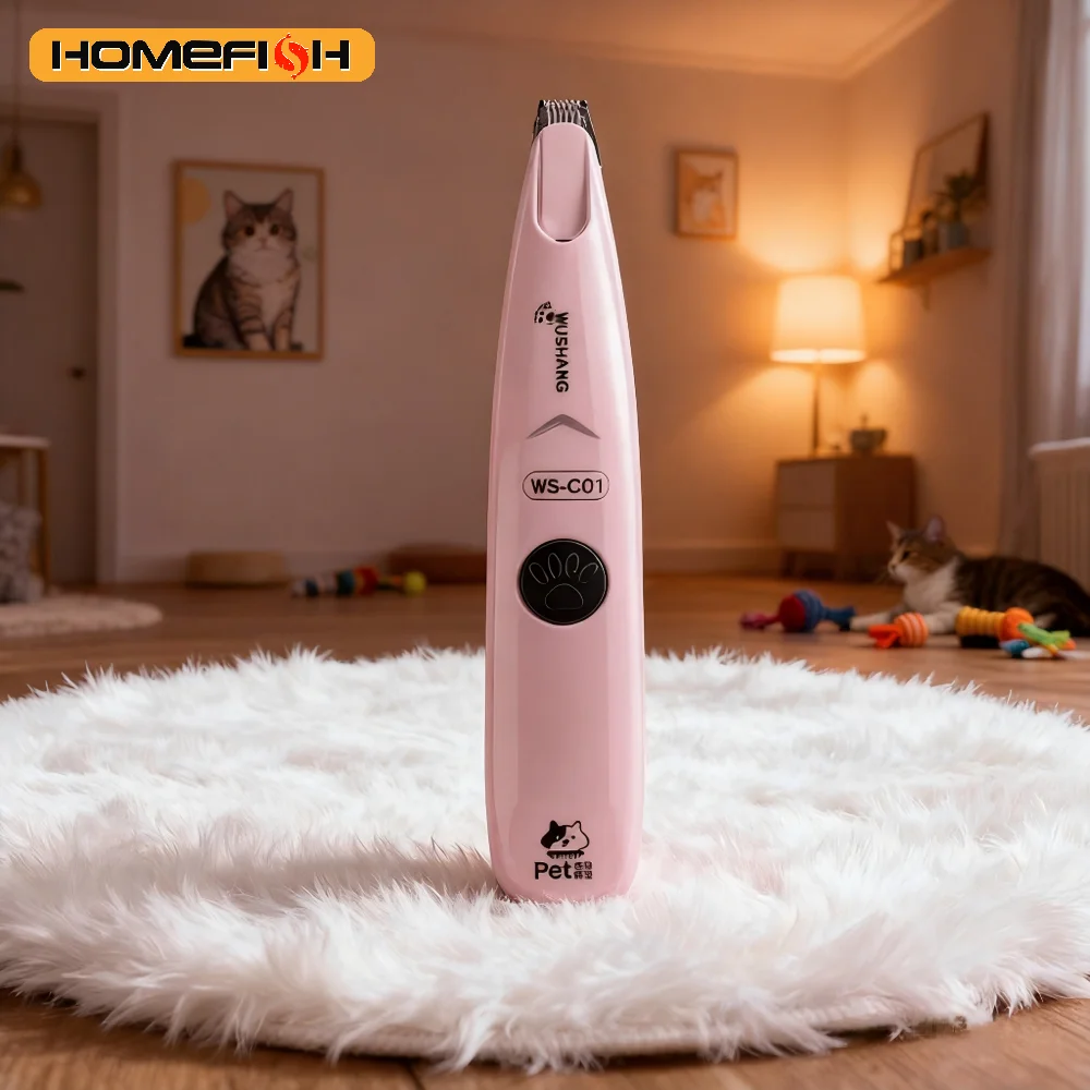 Recortadora eléctrica para perros, resistente al agua, diseñada para recortar el pelo de las patas, silenciosa, adecuada para afeitar la cara, las orejas y las patas.