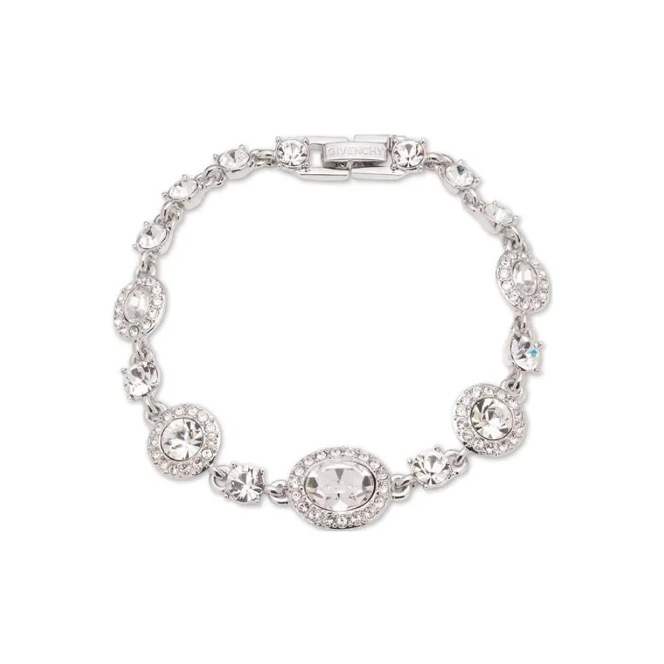 Pulseiras de cristal Givenchy femininas prateadas 60442002-NY0