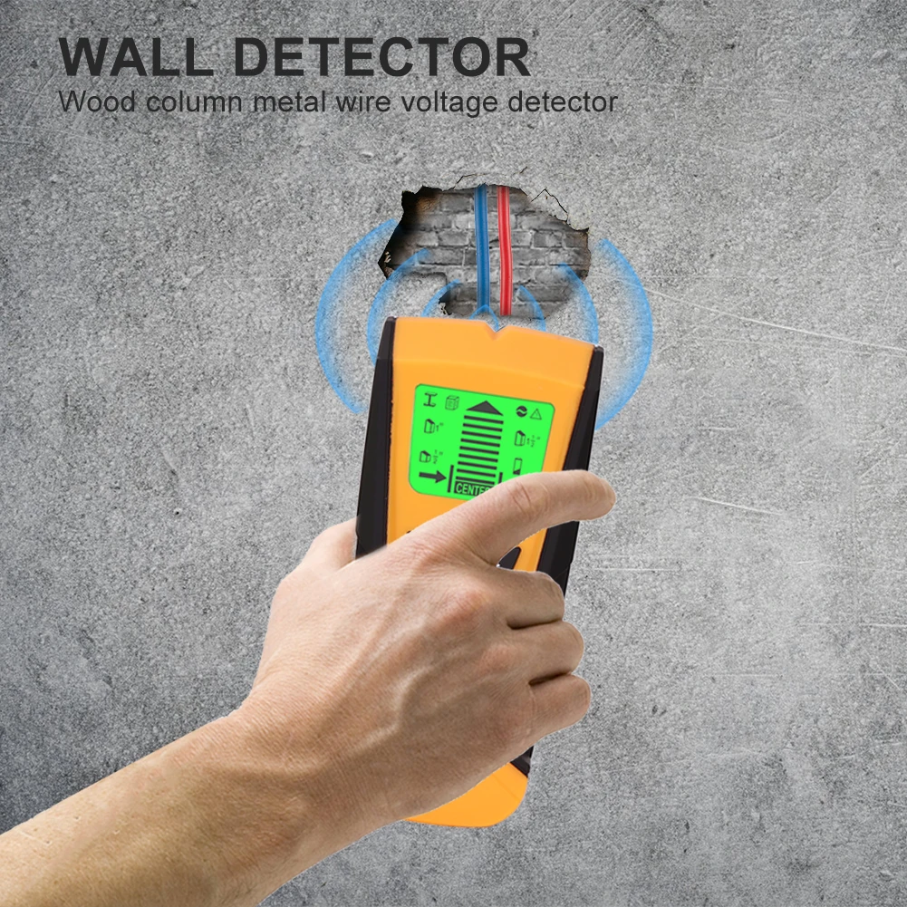 Metal Detector Metal Wood AC Cable Finder Scanner Handheld Wall Detector Finder Wall Scanner LCD Display Wires Depth Tracker