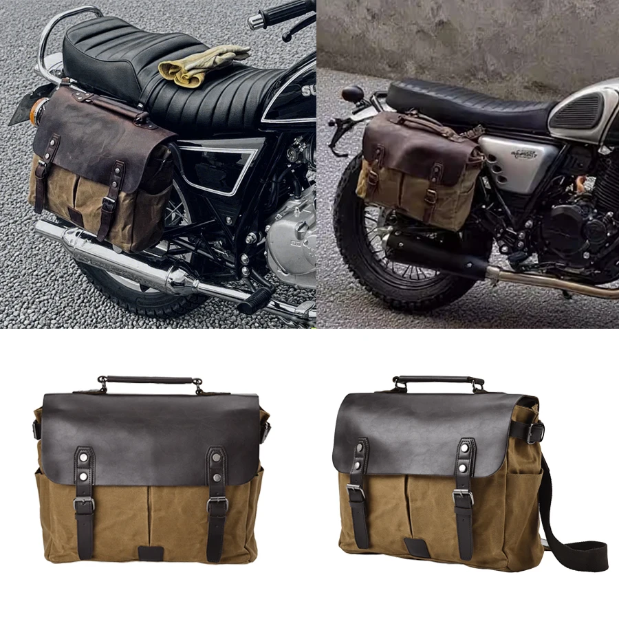 

Waterproof Motorcycle Side Bag Universal Retro Rear Seat Bag Motorbike Tail Bag Electric Vehicle Hanging Bag For HONDA CM300 500