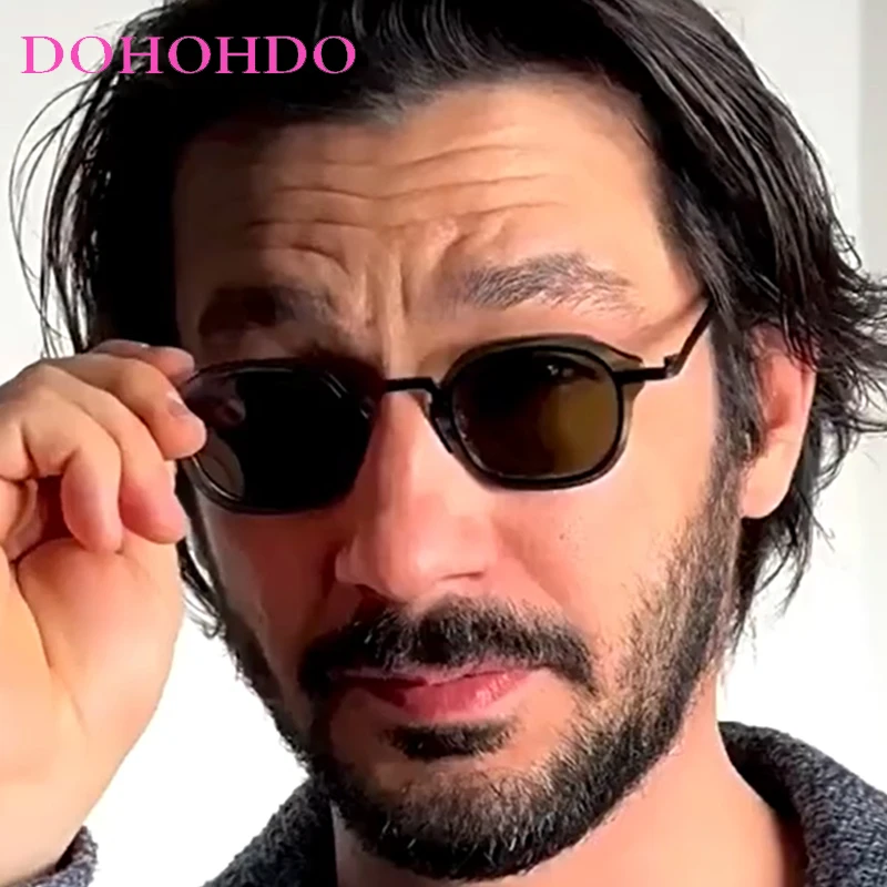 النساء الموضة الكلاسيكية الصغيرة مربع النظارات الشمسية فاسق شخصية المعادن الساق تصميم الرجعية الرجال في الهواء الطلق نظارات للقيادة UV400 lrest #2