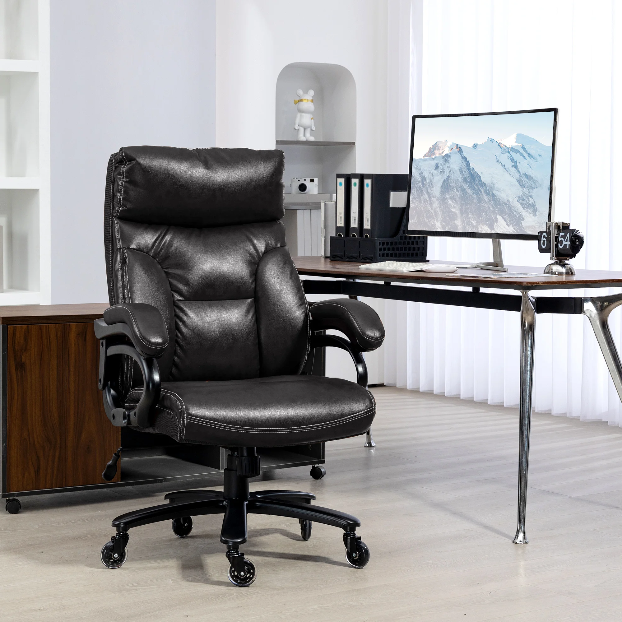 

Big and Tall Office Chair, 400 Lbs, Executive Computer Chair, Black