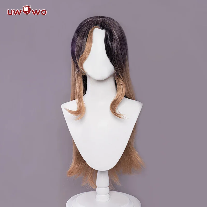 UWOWO Coven Ahri Cosplay Wig Game League of Legend Cosplay Ahri Wig Witch Halloween Hair 75cm Purple Linen Hair