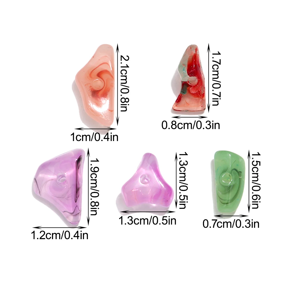 30g Acrylic Imitation Stone Shape Loose Beads Jelly Color Resin Irregular Spacer Bead for DIY Bracelet Jewelry Neck Accessories