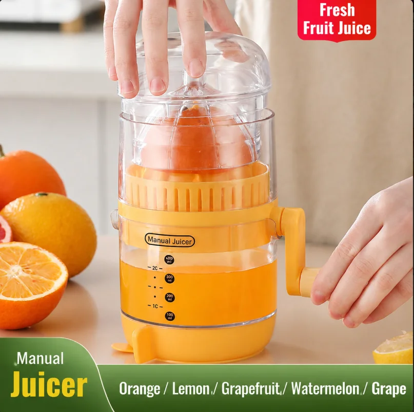 Manual Citrus Juicer Handheld Multifunctional Portable Juicer, Making Smooth Juice, Fruit Mixer, Beverage Maker Kitchen Tool