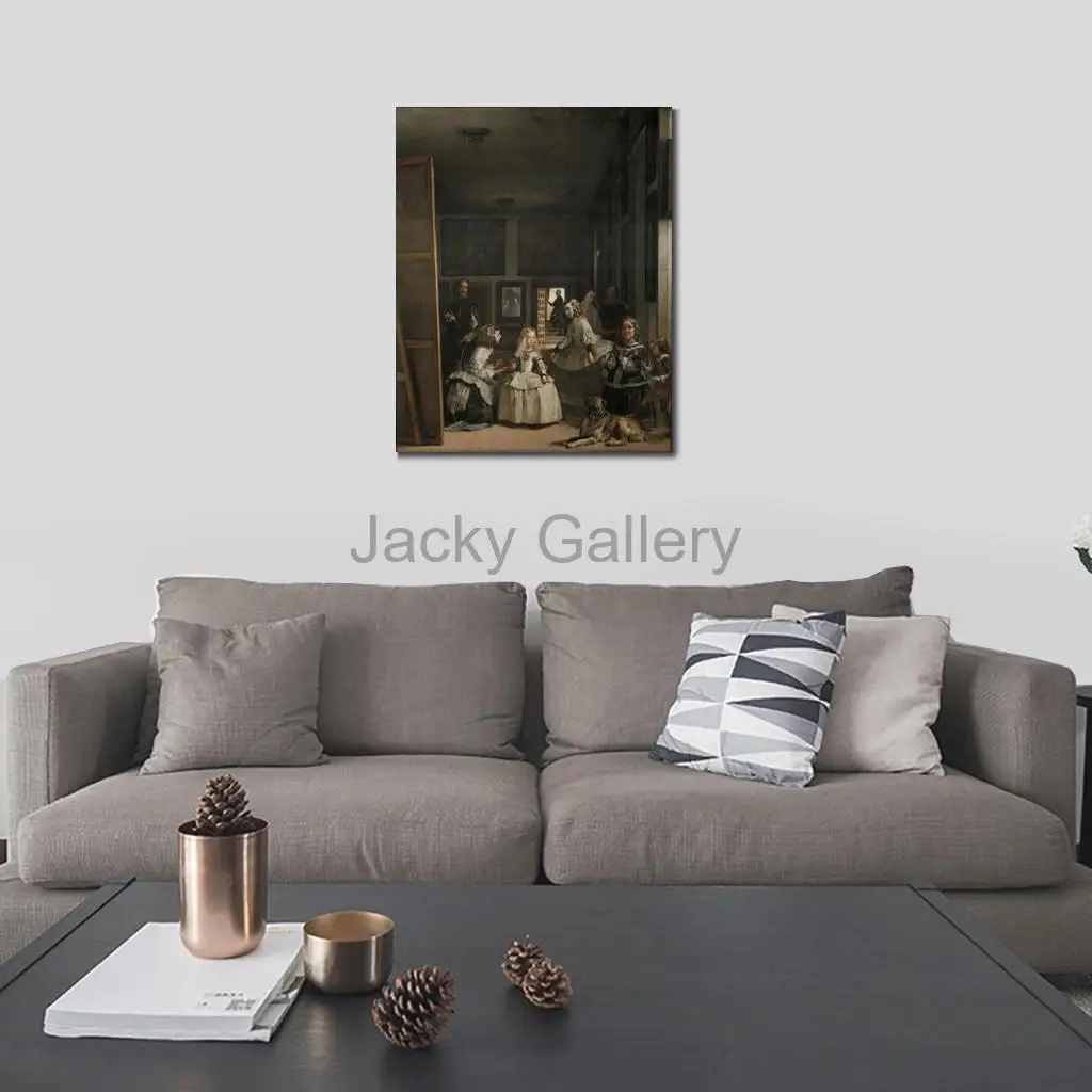 Hand Painted Classical Oil Painting Las Meninas Diego Velazquez Portrait Canvas Art Modern Living Room Wall Decor High Quality