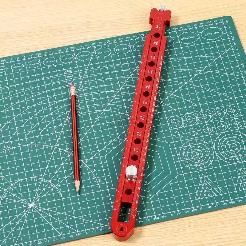 

Компас для рисования из алюминиевого сплава 120/280 мм, регулируемый круг, инструмент для рисования, деревообработка, прецизионный макет, измерительный чертилка