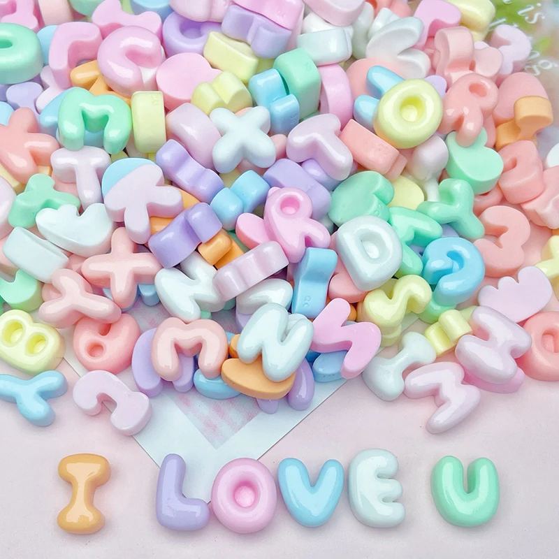 New20Pcs Mini Letters Mixed Resin Accessories ABCD English Letter Decals DIY Cream Glue Phone Case Hair Clip Decoration Supplies view 3