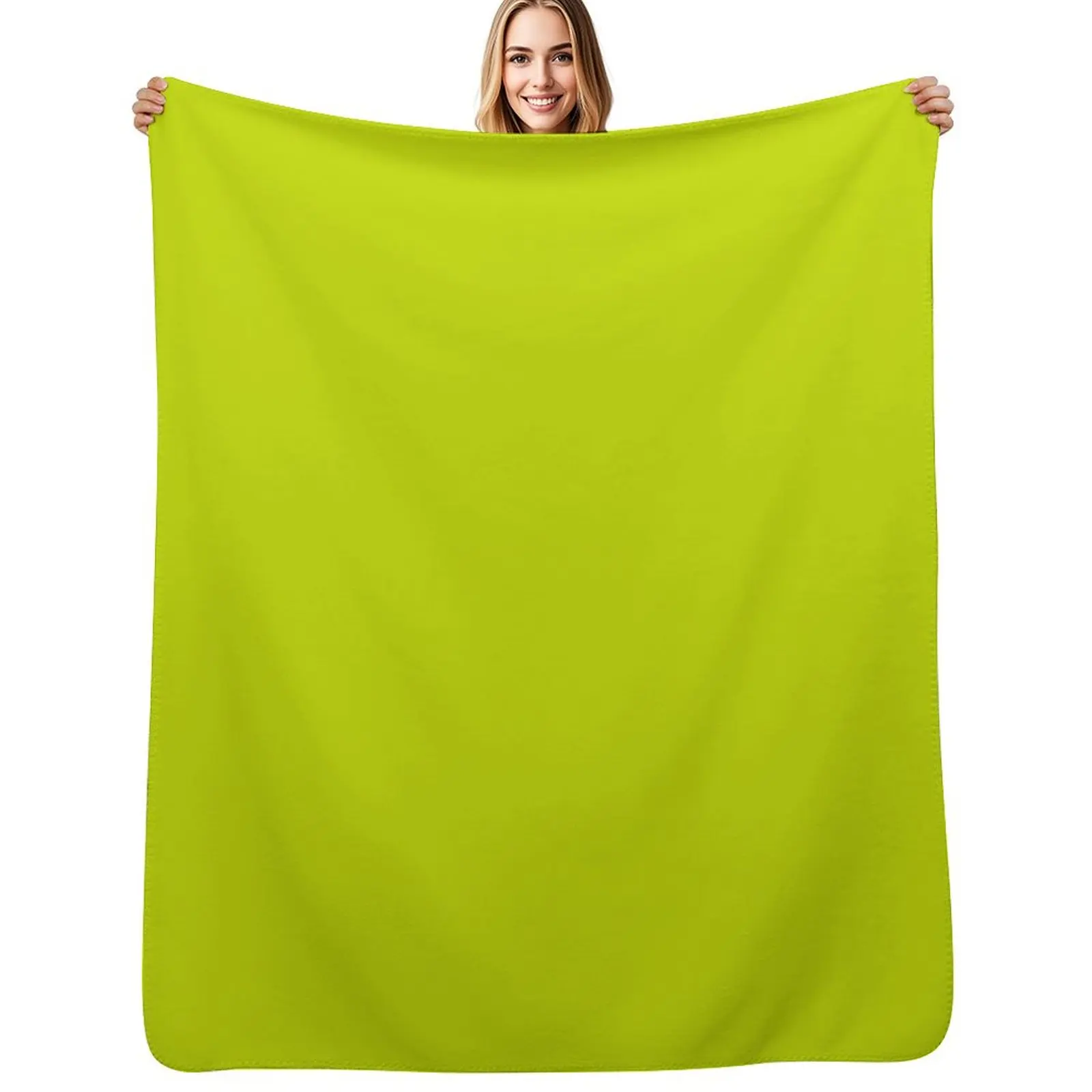 

Lime Green Throw Blanket Warm Plush Fuzzy Blanket for Living Room