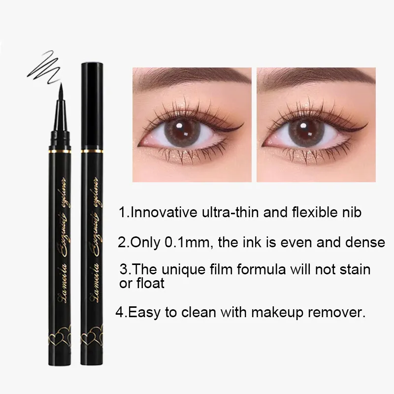 Lameila 5-piece Eye Makeup Set Eyeshadow Eyebrow Pencil Eyeliner Mascara Eyelash curler Waterproof Long-Lasting Sun Protection