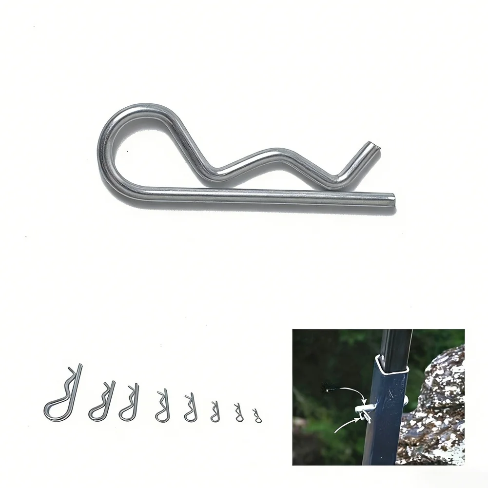 60pcs 100pcs Galvanized R Type Cotter Pin Set Spring Hook Clip Boxed Assortment For Machinery Repair And Fastening Needs